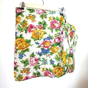 VTG 90s Swimwear Anne Core Floral Sarong Coverup Skirt One Size Cottagecore